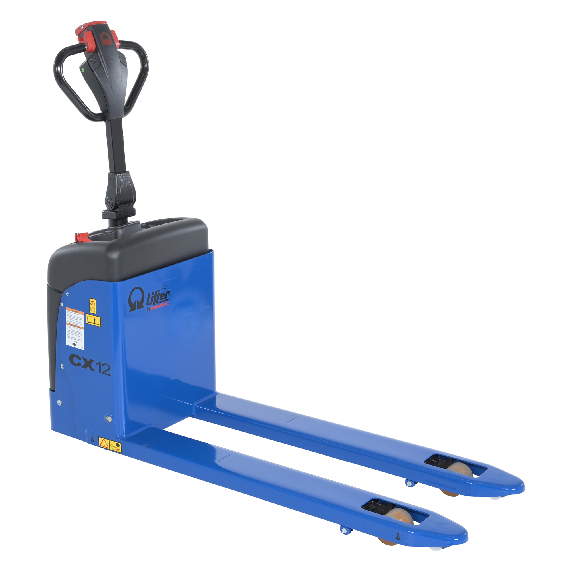 Vestil Steel Pramac Electric Pallet Truck 60 In. x 20 In. x 53 In. 2500 Lb. Capacity Blue/Black